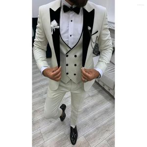 Ternos masculinos mais recentes designs moda masculina para casamento 3 peças fino ajuste elegante formal clássico masculino noivo usar terno traje homme