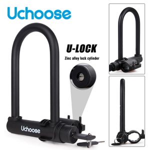 Bloqueios de bicicleta à prova d'água durável bicicleta U Lock Mountain Bike Road Bike Cadeado Anti-roubo Segurança Motocicleta Scooter Bicicleta Bloqueio Acessórios de bicicleta 230824