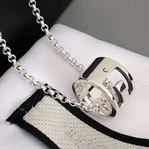 2023 collana di moda catena girocollo in argento 925 placcato ottone rame lettera pendenti collane di lusso uomo donna gioielli da sposa regalo di compleanno