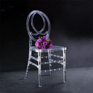 China Commercial Modern Wedding Hall Hotel Decoration Clear Acrylic Chair Plastic Dining Bankett Tiffany Phoenix och Chiavari Chair för LL