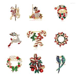 Broches Ano Natal Broche Árvore Charme Strass Pin para Mulheres -Enfeite de Natal Presente