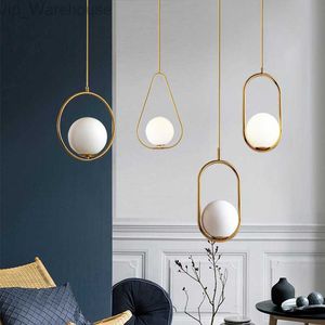 XCLuuHY Moderne Pendelleuchte, nordische minimalistische Hängelampe, Deckendekoration, Glaskugel, Beleuchtung, Wohnzimmer, Schlafzimmer, Esszimmer, HKD230825