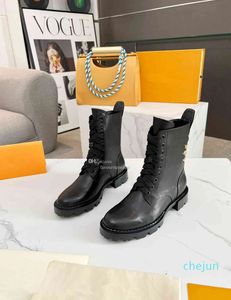 Luxury Brand Womens Knight Boots Lace Up Square Heel Snow Winter Shoes Size