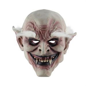 Party Masks Halloween Old Man Mask Terror Lateks Ghost Mask Mask Mask Biała brwi Straszne przykrycia duchów Zombie Ghost Mask