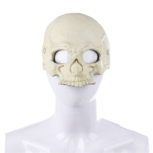 Maschere per feste Cosplay Creepy Skull Maschera spaventosa Mezza faccia Scheletro insanguinato Fantasma Morte Halloween Party Decorativo Gioco di ciclismo Dress Up Mask 230824