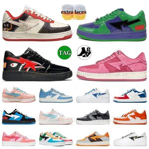 Top Qualiyu Sıradan Ayakkabı Köpekbalığı Siyah Sk8 Kolej Bırakma Hul Dev Pembe Süet Erkek Kadın Sneaker ABC Camo Beyaz Mavi Camo Combo Kırmızı Platform Ayakkabı Yürüyüş Jogging Ayakkabıları