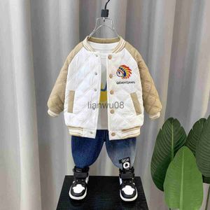 Down Boys Warm Coats Kış 2023 Çocuklar Pamuk Kalın Beyzbol Ceketleri Bebek kızlar için Parkas Outerwear Kids Dışlar Dış Mekan 6y x0825