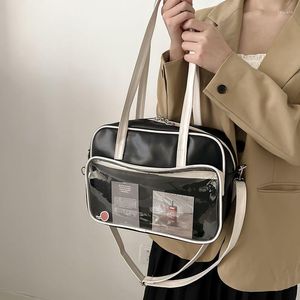 Evening Bags HAEX Y2K Women Ita Fashion 2023 Subculture Transparent DIY Students Crossbody Shoulder Large Capacity Bolsas Femininas