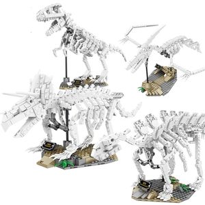 Çocuk dinozor oyuncak bloğu jurassic park ışıklı iskelet model kiti jurassic world mini parçacık lepin tuğla Noel hediyesi dinozor oyuncak çocuk dinozor yapı bloğu