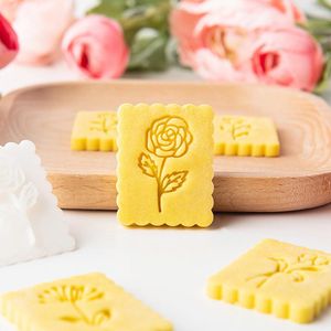 Baking Moulds Fresh Flowers Series Cookie Mold Happy Mother's Day Carnation Rose Fondant Sugar Biscuit Cutting Home Tools