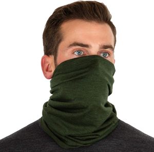 Scarves 100 Merino Wool Neck Gaiter Ski Warmer Men Lightweight Unisex Headwear Scarf One Size 230825