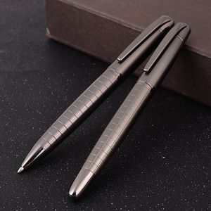 Bollpoint pennor Luxury Heavy Feel Metal Ballpoint Penns School Business Office Signature Roller Pen Writing Ballpen Student Stationery Supplies 230825