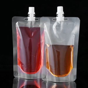 Bottiglie d'acqua 250ml Stand-up Borsa per imballaggio in plastica per bevande Borsa per beccuccio per succo di frutta Latte Caffè Bevanda Borsa per imballaggio liquida