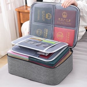 Sacos de laptop Organizador de Documentos Pasta A4 Pasta Titular Bolsa Capa Bolsa Passaporte Home Safe Funcional Caso de Armazenamento de Arquivo 230825