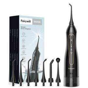 Other Oral Hygiene Fairywill Water Flossers for Teeth 300ML Irrigator Rechargeable Portable Dental 3 Modes Tank Waterproof Cleaner 230824