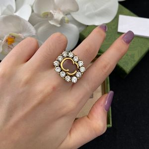 حلقات فاخرة نسائية G Designer Ring 2023 New Designer Brand Jewelry Lovers Lovers Excalies for Party Wedding Jewelry Superka-3 CXD8255