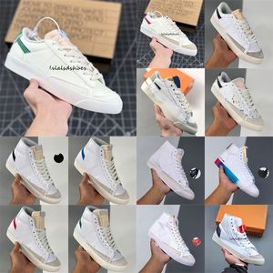 2023 Mid 77 Mid 72 Blazeres Duplo Gancho Vela Verde Azul Running Shoes Vermelho Branco Homens Mulheres Esportes Baixo Sapatilhas Eur 36-45