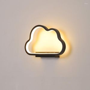 Wall Lamp Modern Minimalist LED Lamps Living Room Bedroom Bedside Luster AC90V-260V Indoor Black White Aisle Lighting Decora Fixture
