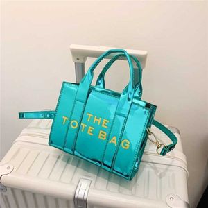2023 Summer New Bright Leather Simple Tote Commurater Bag ОДИН ПЛЕЧА