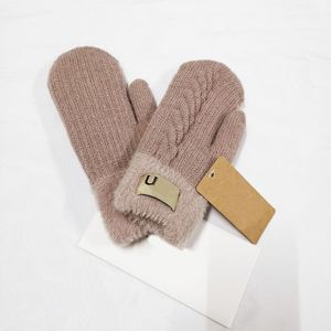 uggslie Handschuh, luxuriös, winddicht, warm, Top-Qualität, schöne Fäustlinge, verdickend, für Studenten, Einfachheit, Plüsch, doppelstöckig, klassische Handschuhe, warm halten, wickeln, für Damen und Herren