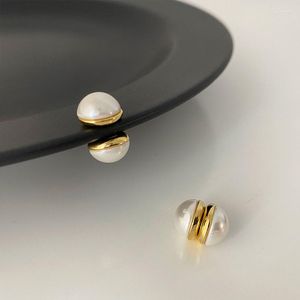 Ohrstecker WTLTC Französische Magnetperle Nicht durchbohrt für Frauen Retro Double Side Small Tiny Minimal Femme Ohrschmuck