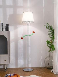 Floor Lamps Modern Simple Cute Glass Waving Lamp Bedroom Bedside Living Room Designer