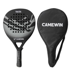 Racchette da squash CAMEWIN4013 Racchetta da beach tennis da paddle Racchetta da paddle professionale in fibra di carbonio morbida in EVA con copertura della borsa 230824