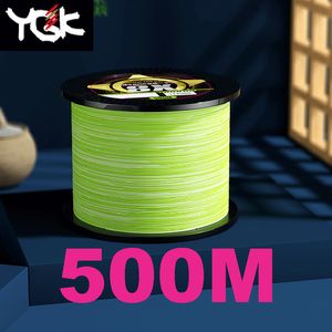 Braid Line 2023 Ankomst 500m Japan YGK GSOUL X8 UPGRADE 8 flätad multifilament PE -linje högstyrka fiske huvud PESCA 230825