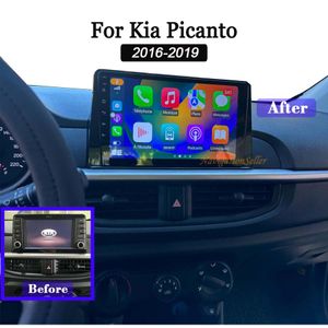 Kia picanto için araba stereo radyo 2017-2020 android multimedya oyuncusu GPS navigasyon dokunmatik ekran bluetooth wifi dsp carplay android otomatik wifi araba dvd