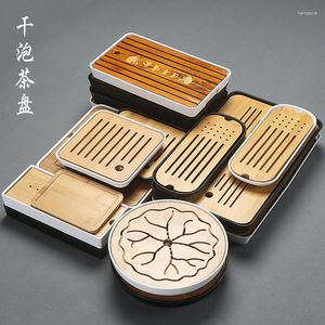 Tea Trays Tray Household El Melamine Bamboo Cup Holder Stand Mat Make Tools Drain Rack