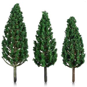 Decorative Flowers 24 Pcs Model Trees Miniature Landscape Scenery Train Models Fake Sand Table DIY Craft Ornaments