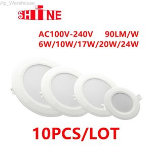 Led Downlight Recessed Led Ceiling Lamp AC220V AC110V High-power 6W-24W ultra-thin panel light flicker free suitable for kitchen HKD230825