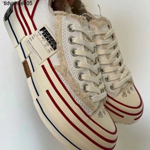 Xvessels/vessel同じJianhao's Shoes Wu Red and White Low Top Raised Thick Soled Canvas for Men and Women YJH1