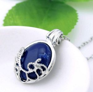 Crystal Necklaces The Vampire Diaries Katherine Antisunlight Lapis Lazuli Vintage Chain Necklace8485012