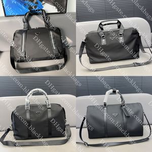 Designer-Reisetasche, schwarze Herren-Reisetasche, großes Fassungsvermögen, dreieckiges Nylon-Gepäck, Handtasche, Outdoor-Sport-Packs, Weekender-Taschen