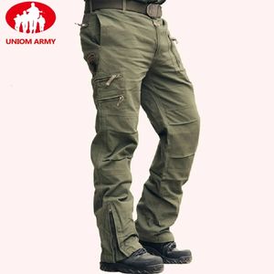 Mens Pants Cargo Pant Cotton Army Military Tactical Men Vintage Camo Green Work Many Pocket Camouflage Black Trouser 230825
