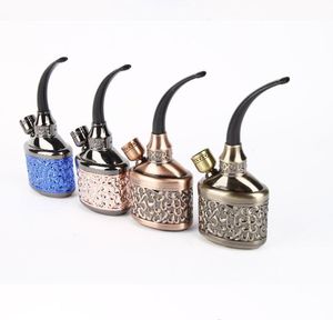 ultimo metallo Narghilè Shisha Bong Set 2 Funzioni Strumento per fumare Pipa ad acqua Strumenti per stelo arabo Punta per bocchino in plastica