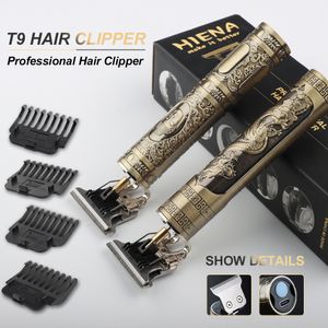 Electric Shavers Vintage T9 Hair Cutting Machine Men's Electric Shaver Rechargeable Hair Trimmer Beard Clipper Barber Hair Cut 230824