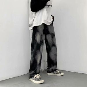 Men's Jeans High Street Fashion Brand Tie Dyed For Spring Trend INS Original Suu Style Loose Straight Leg Dad Pants