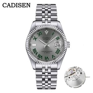 İzle Bantlar Cadisen 38mm Erkekler Otomatik Mekanik AR Safir Cam Su Dayanıklı Paslanmaz Çelik Miyota 8215 Reloj hombre 230824