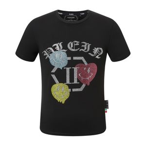 플레인 베어 티셔츠 남성 디자이너 Tshirts 브랜드 의류 모조 다이아몬드 PP 두개골 남자 티셔츠 라운드 넥 SS 두개골 힙합 티셔츠 탑 티 16634