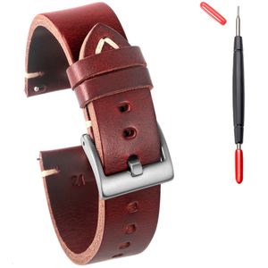 Oglądaj zespoły Hemsut Horse Hip Shold For Men Women Horween Chromexcel Szybkie wydanie ręcznie robione pasek Soft Vintag 230825