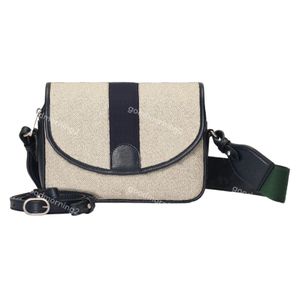 Bolsa mensageiro unissex ao ar livre 2023 Bolsas de ombro crossbody de luxo Lazer Mochila masculina e feminina Marca famosa Padrão de letras Design de listras têxteis 2 cores