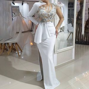 Summer Sexy Mermaid Evening Dress New Lllusion Side High Slit Prom Dresses Sweep Train Party Special Occasion Gowns Customized D-H232782