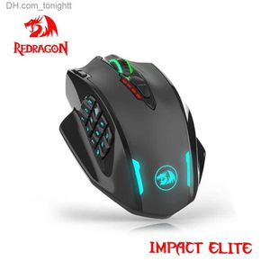 REDRAGON Impact Elite M913 RGB USB 2.4G Wireless Gaming Mouse 16000 DPI 16 Buttons Programmable Ergonomic for Gamer Mice PC Q230825