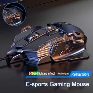 Kstop 12800 dpi programa gaming mouse usb com fio rgb programável mouse com luz de fundo led para computador portátil q230825