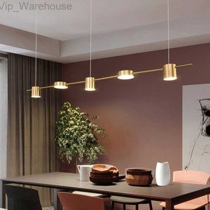 Moderno led sala de estar suspensão lustre cozinha pendurado lâmpadas para teto sobre a mesa jantar pingente iluminação luz ouro hkd230825