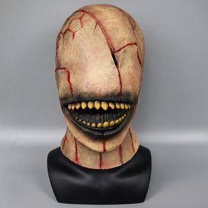 Máscaras de festa Slender Man Ghost Adulto Máscaras assustadoras Halloween Cosplay Traje Acessórios Full Face Latex Máscara Horror Ghost Mask 230824