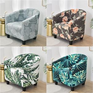 Cadeira cobre estiramento banheira capa all-inclusive floral nórdico clube poltrona slipcover sala de estar elástico único sofá bar casa