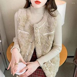 Damenwesten Lammwolle Weste Frauen 2023 Frühling Herbst Weste Mantel westlichen Stil koreanische lose verdicken ärmellose Jacke weibliche Flut Tops